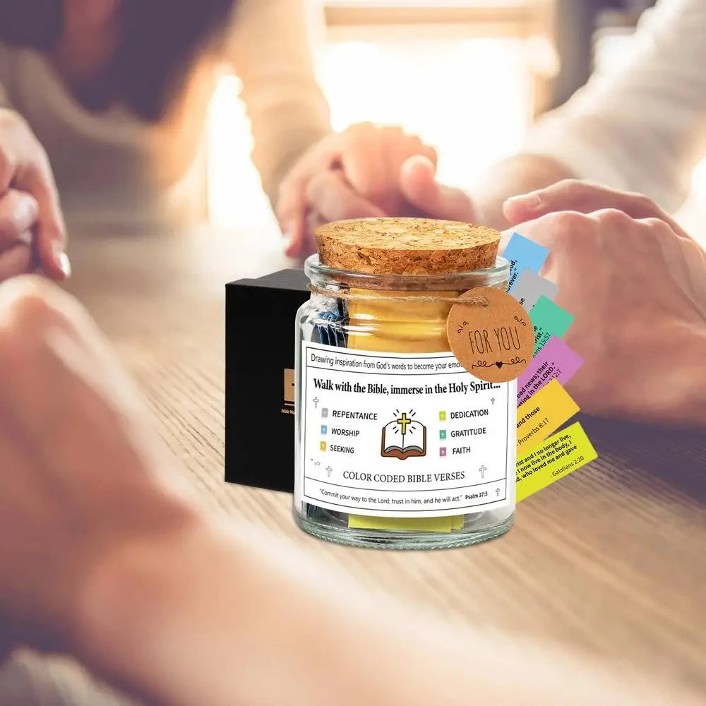 Read Me When Bible Verses Jar for Emotions and Feelings, Hope Jar Bible Verses with Scriptures for Back-to-School Gift