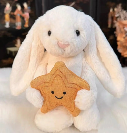 Best-seller 30cm JC Cute Long Ears Rabbit Plush Toy Very Soft White Pink Bunny Doll Sleeping Plushies Home Decor Xmas Gifts Girl