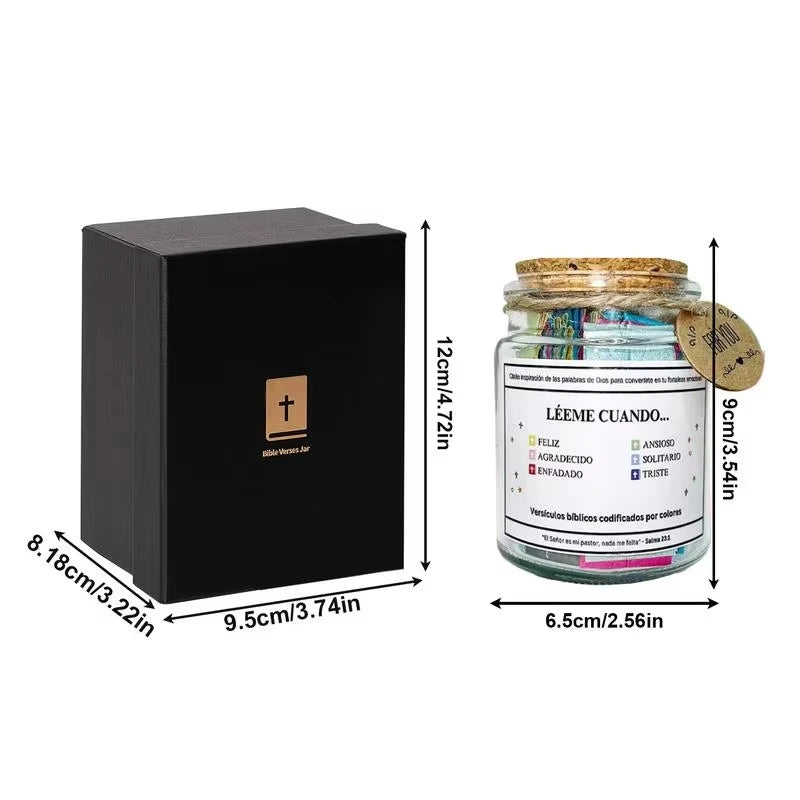 Read Me When Bible Verses Jar for Emotions and Feelings, Hope Jar Bible Verses with Scriptures for Back-to-School Gift