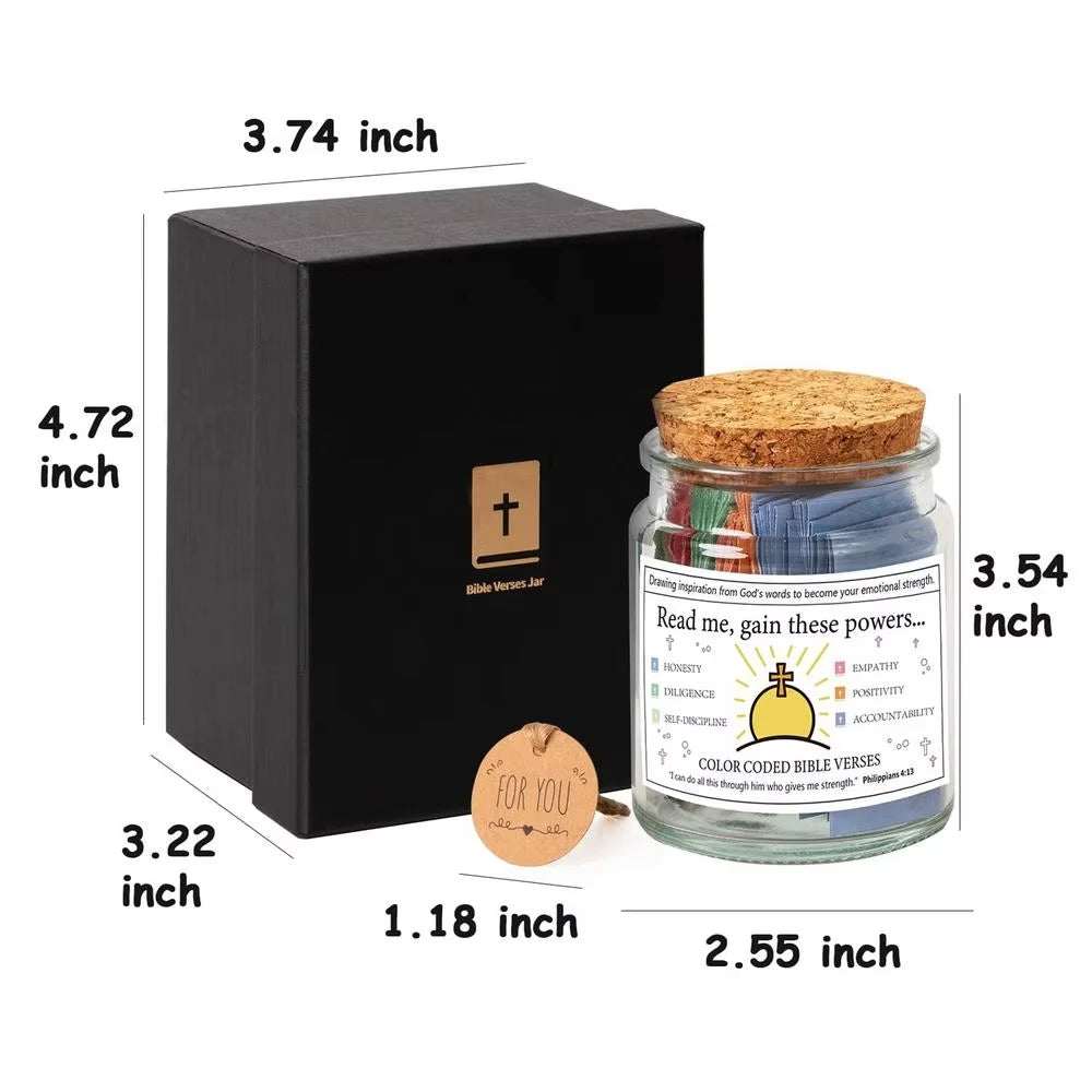Read Me When Bible Verses Jar for Emotions and Feelings, Hope Jar Bible Verses with Scriptures for Back-to-School Gift