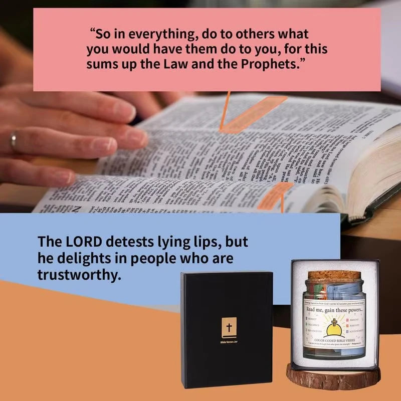 Read Me When Bible Verses Jar for Emotions and Feelings, Hope Jar Bible Verses with Scriptures for Back-to-School Gift